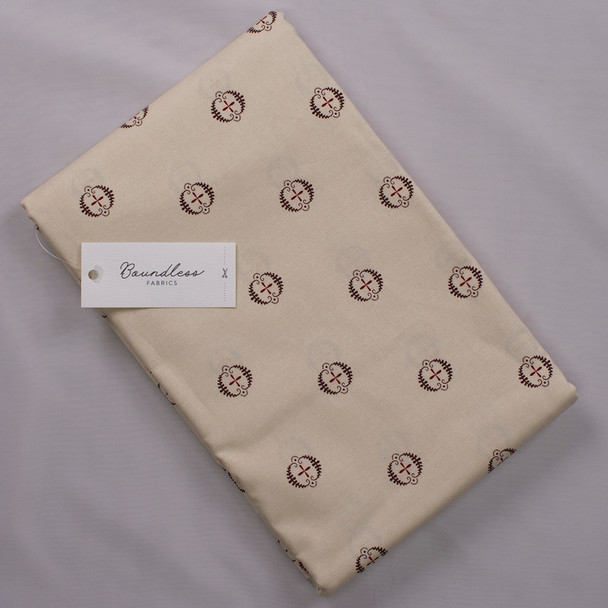 Boundless Medallion Beige (4y Bargain Cut) Fabric By The Yard