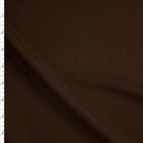 Solid Brown Bullet Liverpool Knit Fabric By The Yard