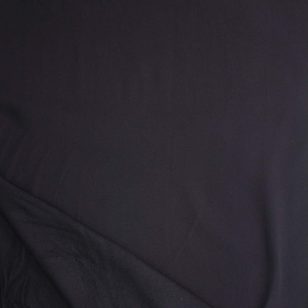 Black Solid Midweight Non-Stretch Sweatshirt Fleece Fabric By The Yard - Wide shot