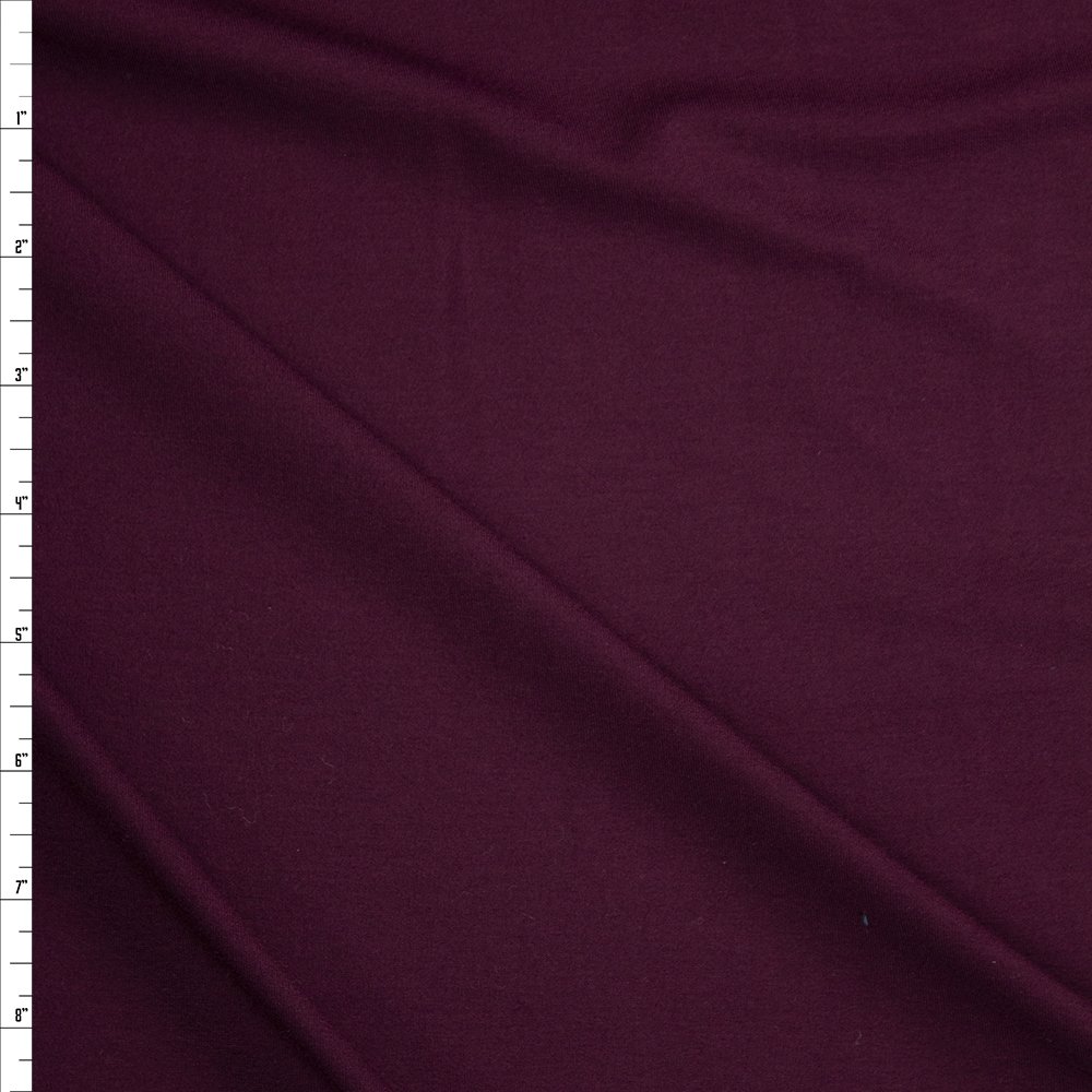 Burgundy Stretch Designer Rayon/Spandex Jersey Fabric By The Yard