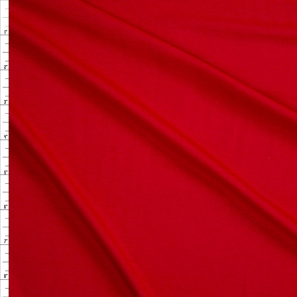 Bright Red Stretch Designer Rayon/Spandex Jersey Fabric By The Yard