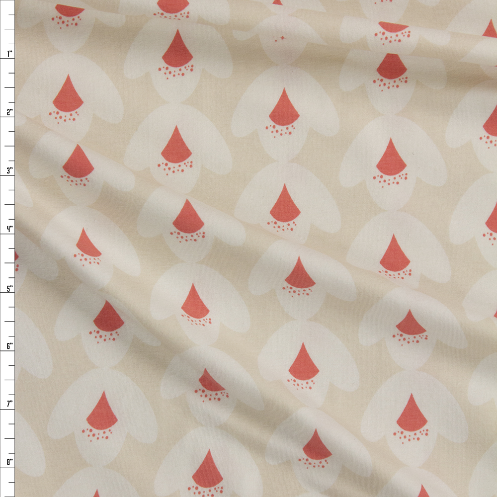 Lotus Beats Passion Cotton/Spandex Knit From ‘Art Gallery Fabrics’ Fabric By The Yard