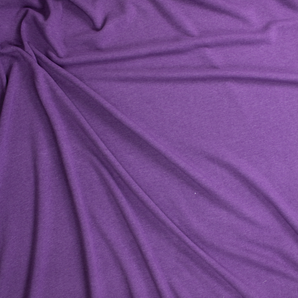 Purple Heather Midweight Extra Wide Poly Sweatshirt Fleece Fabric By The Yard - Wide shot