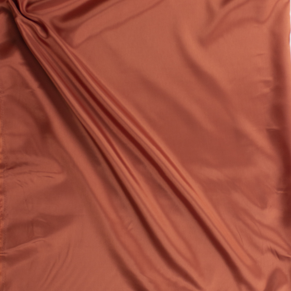 Rust Acetate Lining Fabric By The Yard - Wide shot