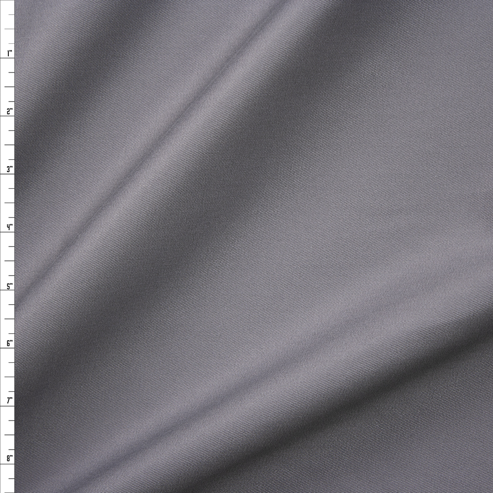 Grey Cotton Twill Fabric By The Yard
