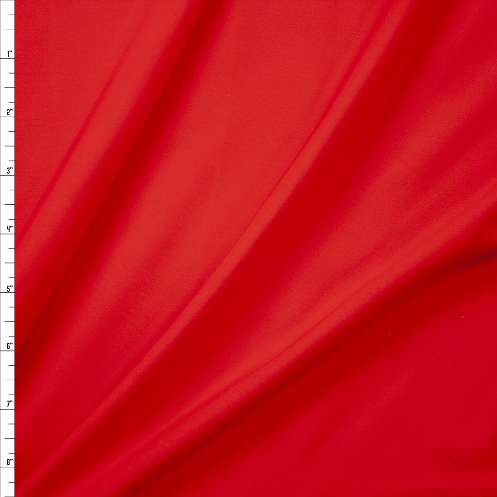 Bright Red Designer Midweight Nylon/Spandex Fabric By The Yard