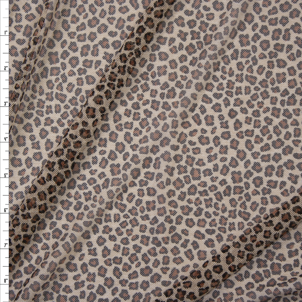 Cheetah Print Power Mesh Fabric By The Yard