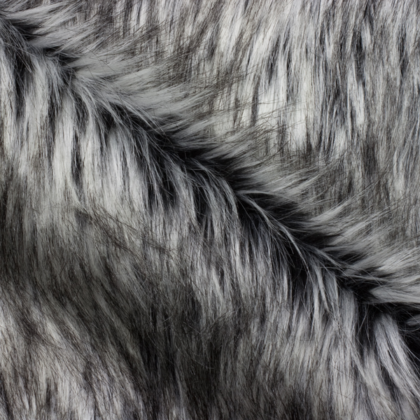 Grey/Black Siberian Husky Luxury Faux Fur