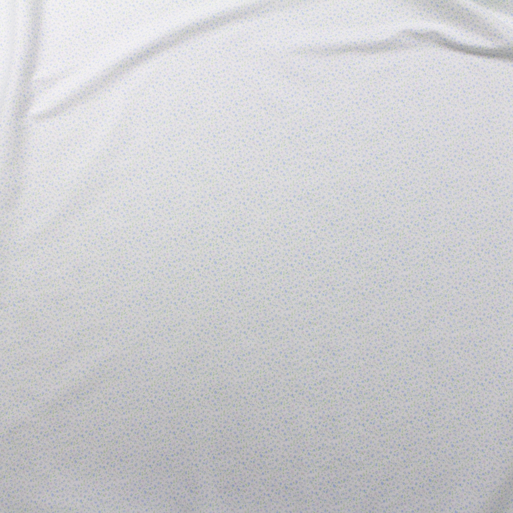 Light Pink and Light Blue on White Double Nap Cotton Flannel Fabric By The Yard - Wide shot