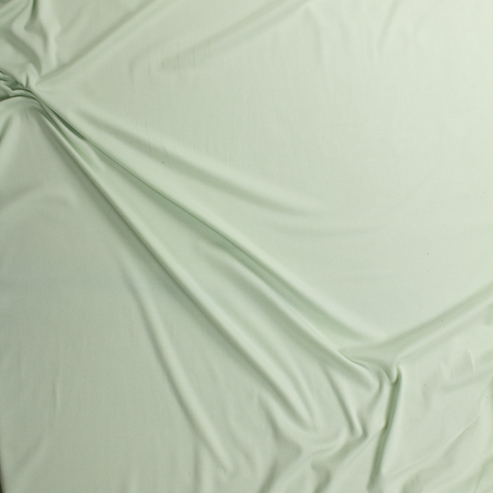 Mint Green Midweight Rayon Micro Rib Fabric By The Yard - Wide shot