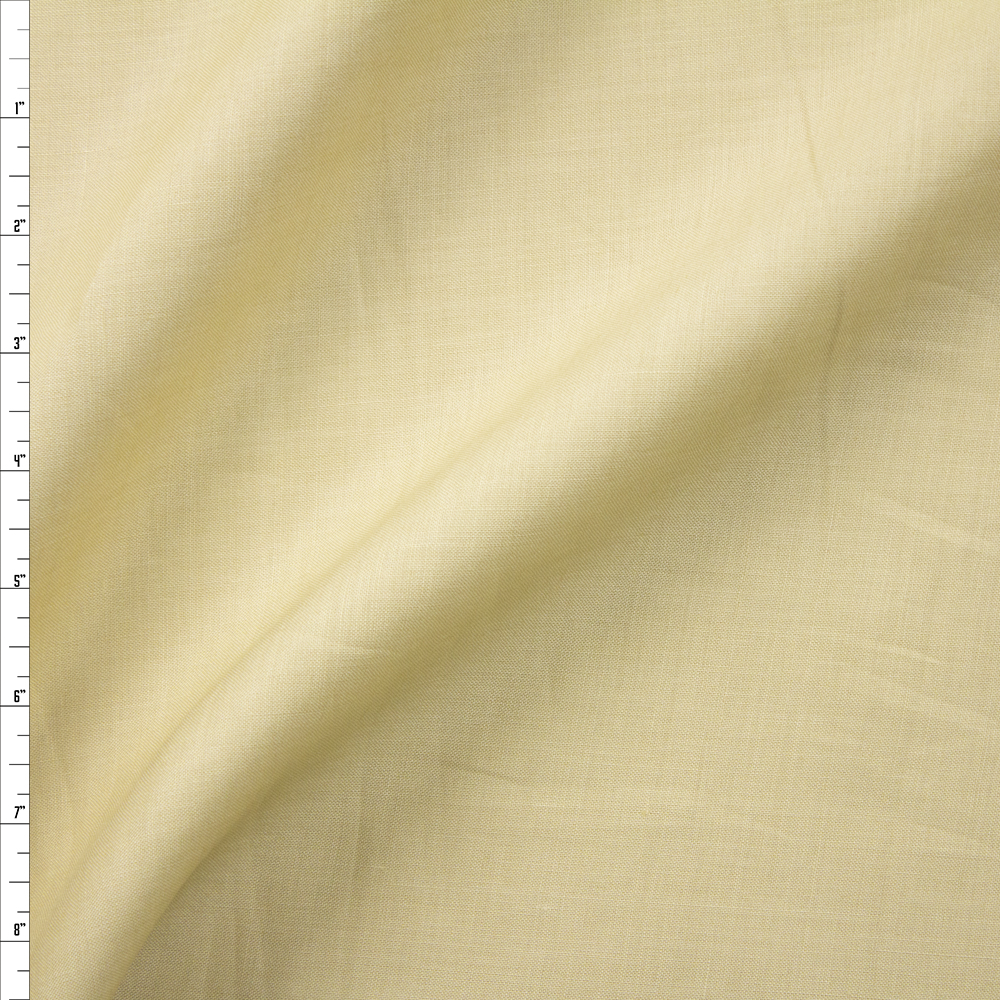 Tan Designer Linen Fabric By The Yard