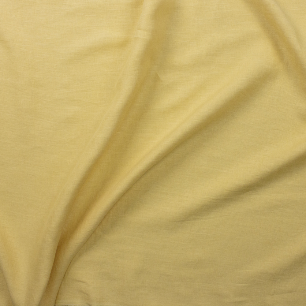 Light Yellow Designer Linen Fabric By The Yard - Wide shot
