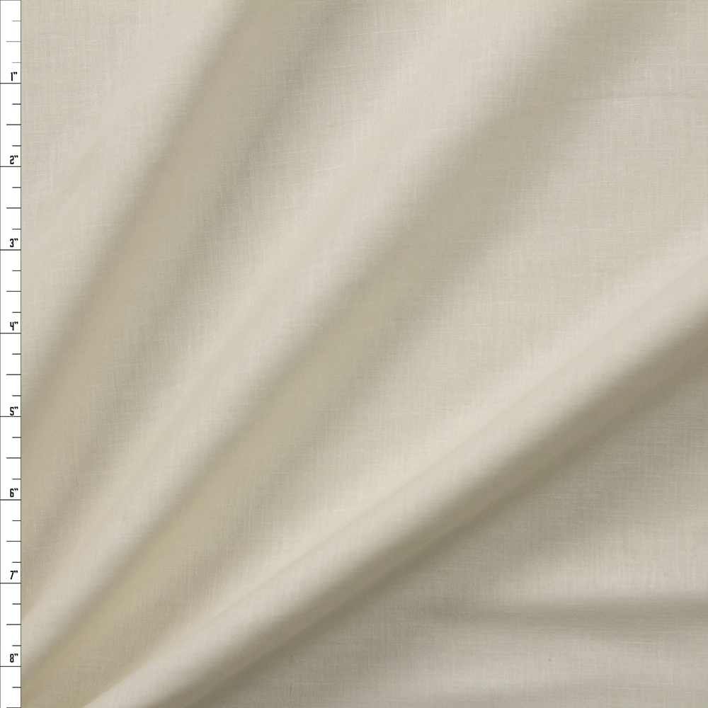 Ivory Designer Linen Fabric By The Yard