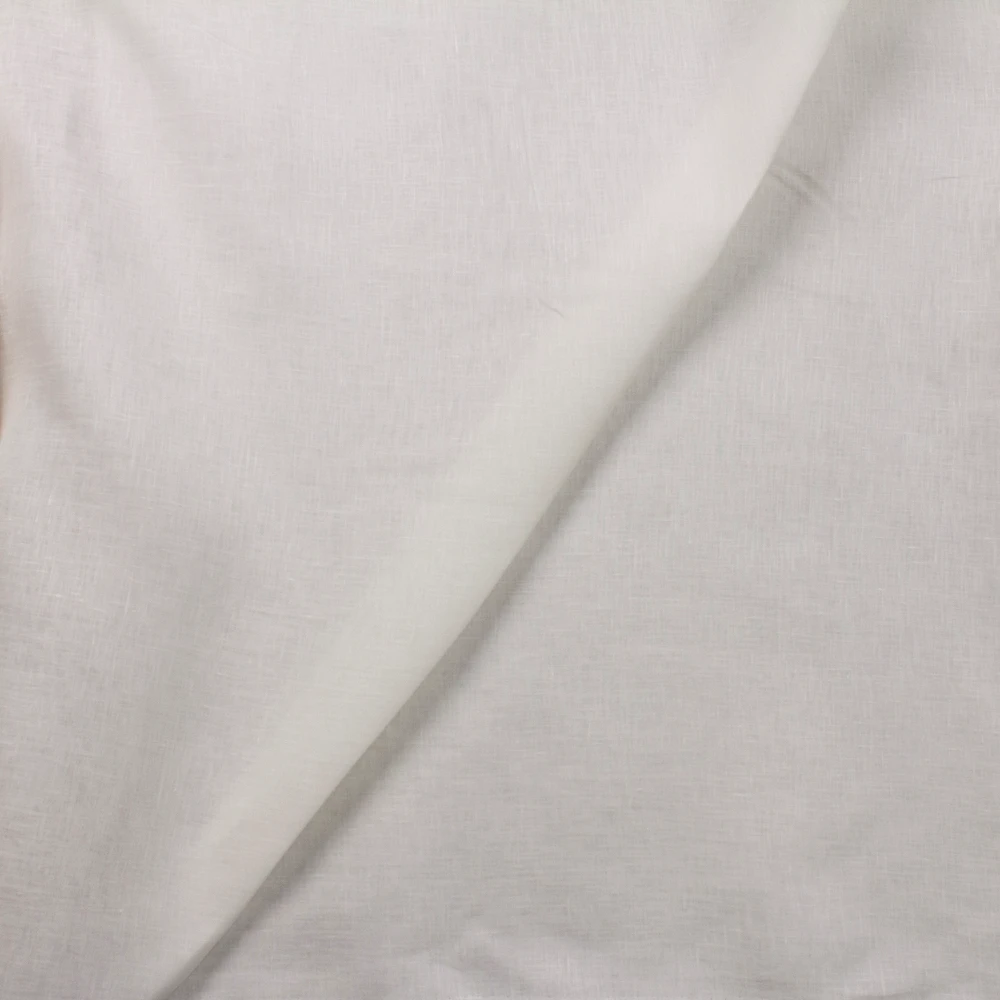 Offwhite Crisp Lightweight Designer Linen Fabric By The Yard - Wide shot