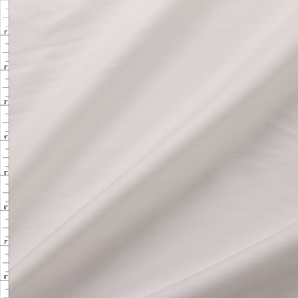 Offwhite Shirting Weight Cotton Sateen Fabric By The Yard