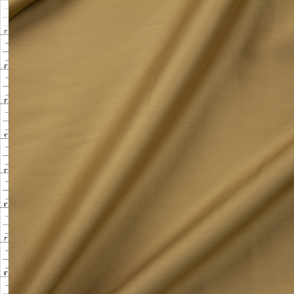 Tan Shirting Weight Cotton Sateen Fabric By The Yard