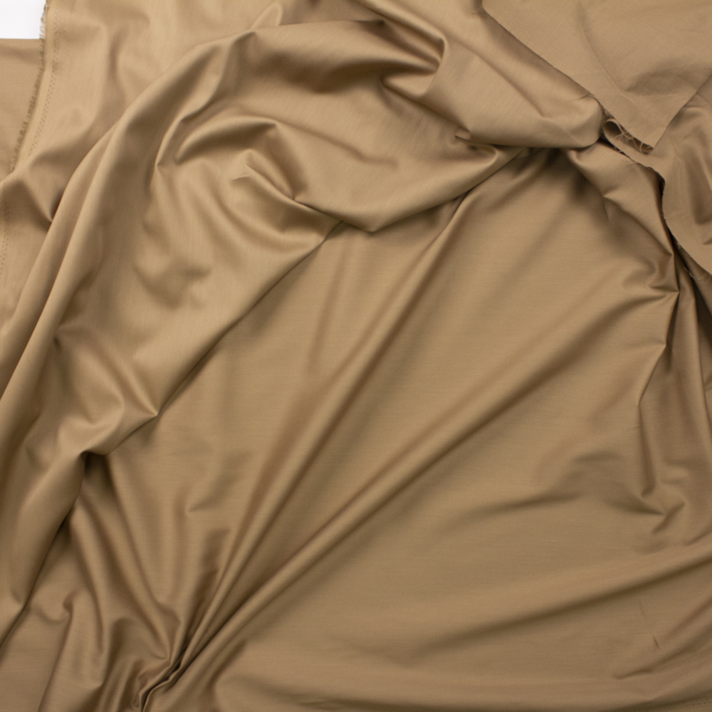 Cappuccino Shirting Weight Cotton Sateen Fabric By The Yard - Wide shot