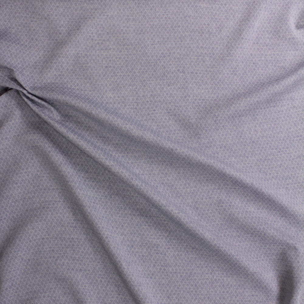 Blue Diamond Quilted Look Chambray Double Gauze Fabric By The Yard - Wide shot