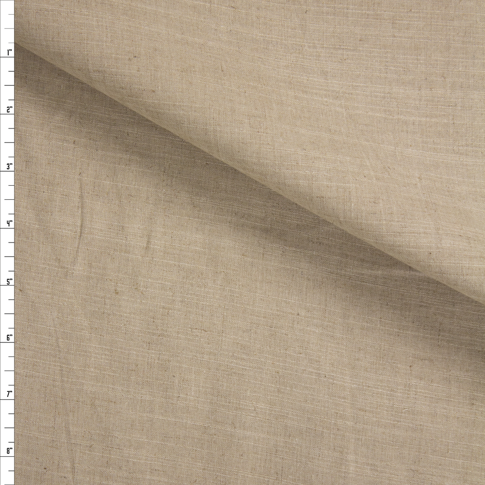 Natural Rustic Cotton/Linen Blend Fabric By The Yard