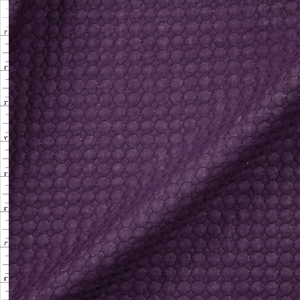Plum Circles Quilted Cotton Gauze Fabric By The Yard