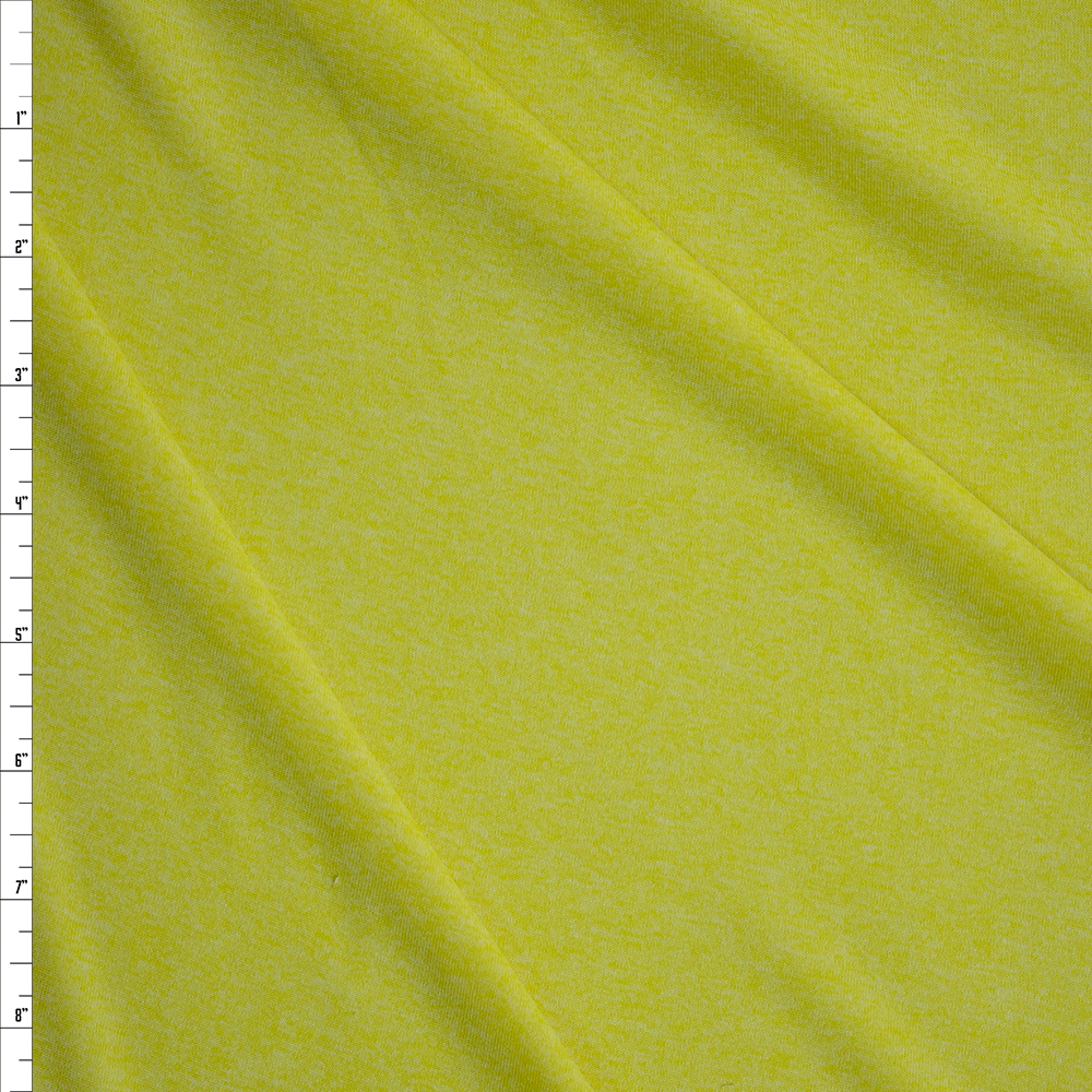 Mojito Heather Moisture Wicking Designer Athletic Knit Fabric By The Yard