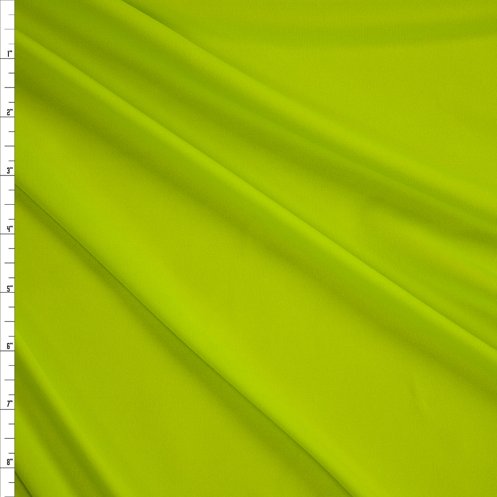 Chartreuse Moisture Wicking Designer Athletic Knit Fabric By The Yard