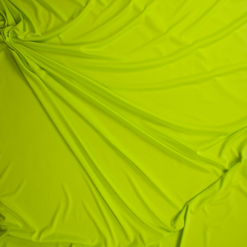 Chartreuse Moisture Wicking Designer Athletic Knit Fabric By The Yard - Wide shot