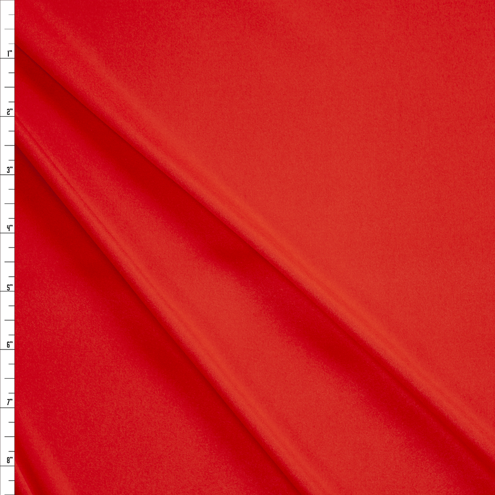 Red Moisture Wicking Designer Athletic Knit Fabric By The Yard