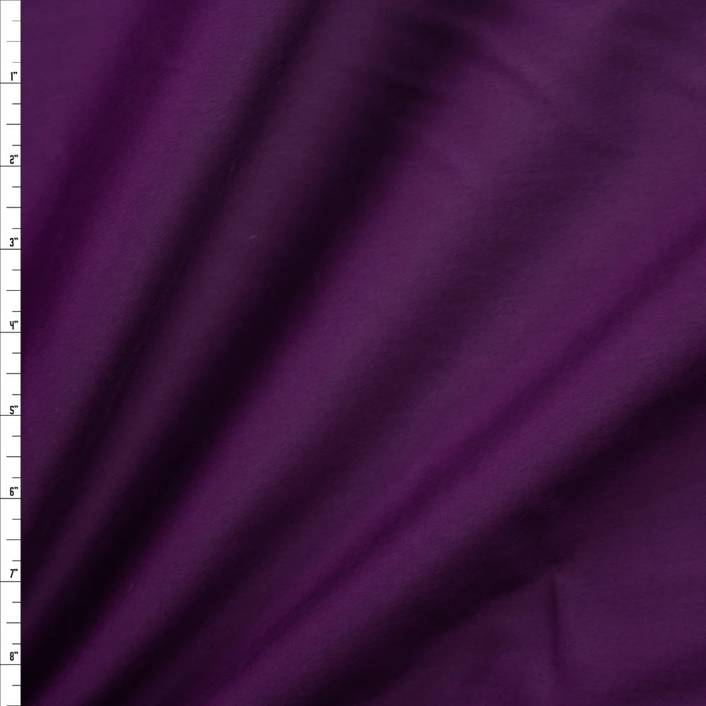Plum Stretch Cotton Broadcloth Fabric By The Yard