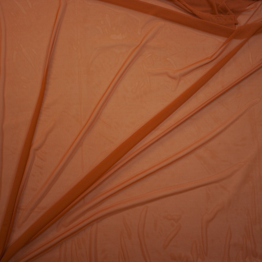 Caramel Designer Power Mesh Fabric By The Yard - Wide shot