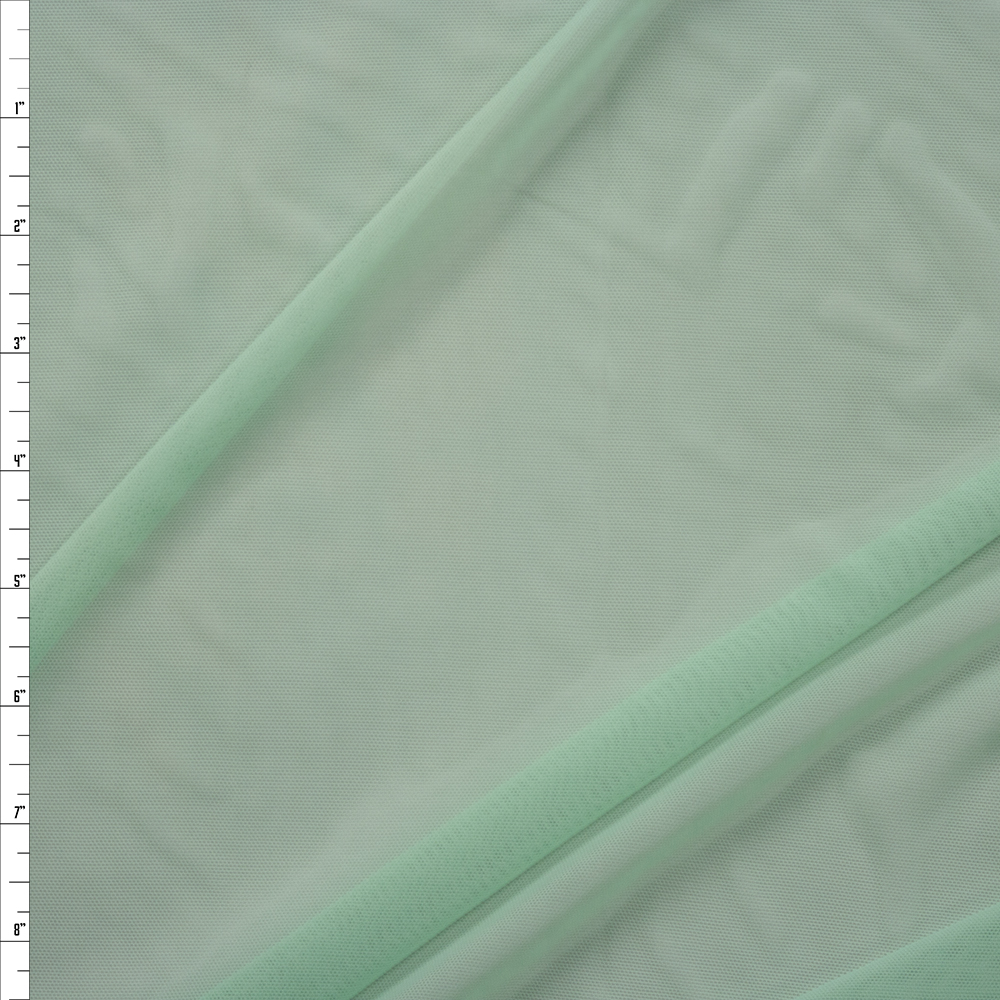 Mint Green Designer Power Mesh Fabric By The Yard