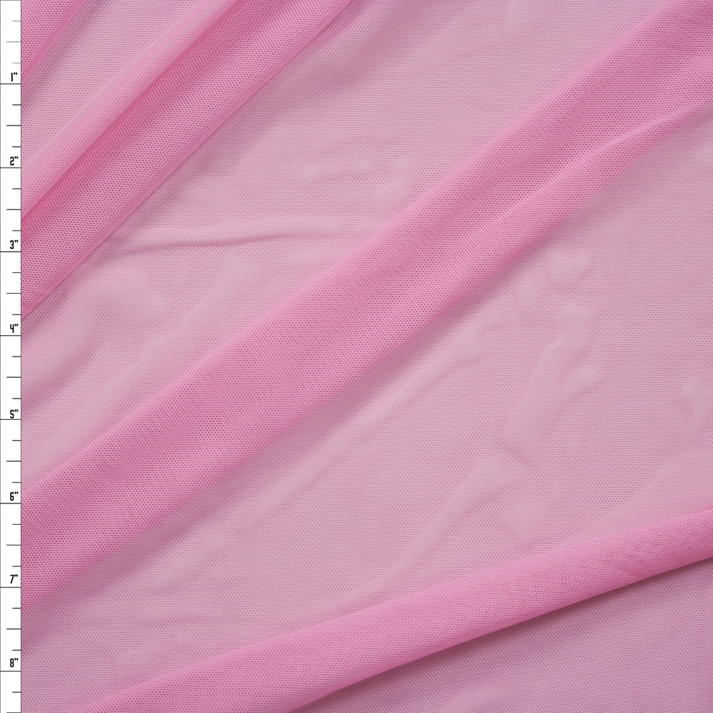 Candy Pink Designer Power Mesh Fabric By The Yard