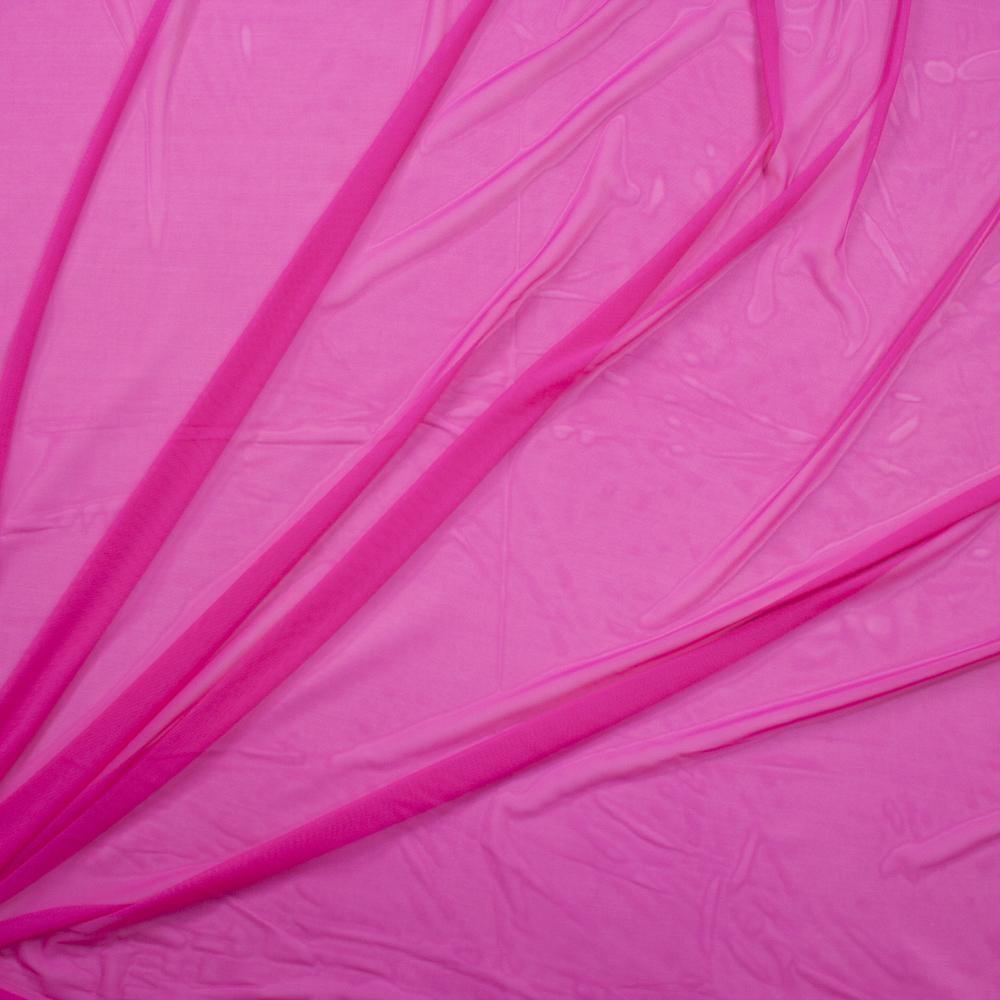 Neon Fuschia Designer Power Mesh Fabric By The Yard - Wide shot