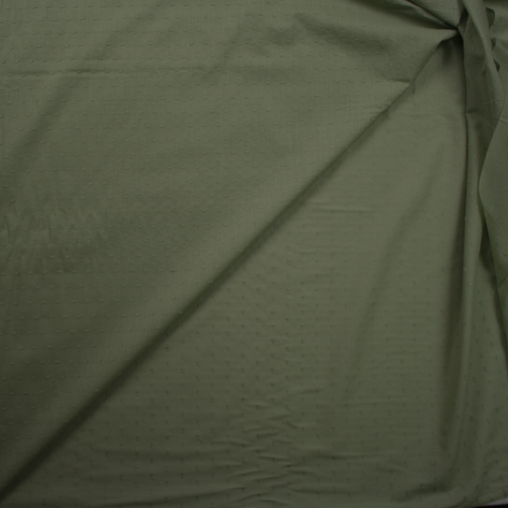Sage Swiss Dot Cotton Lawn Fabric By The Yard - Wide shot