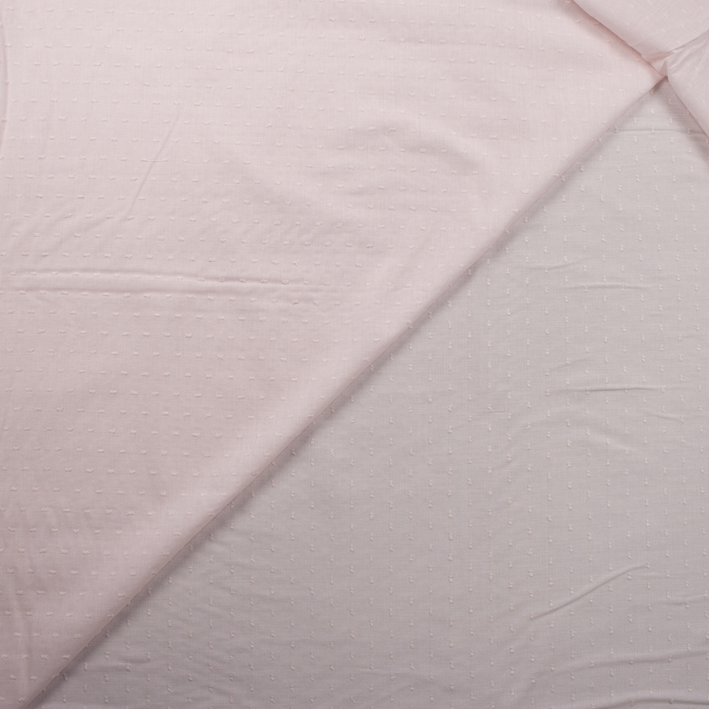 Blush Swiss Dot Cotton Lawn Fabric By The Yard - Wide shot