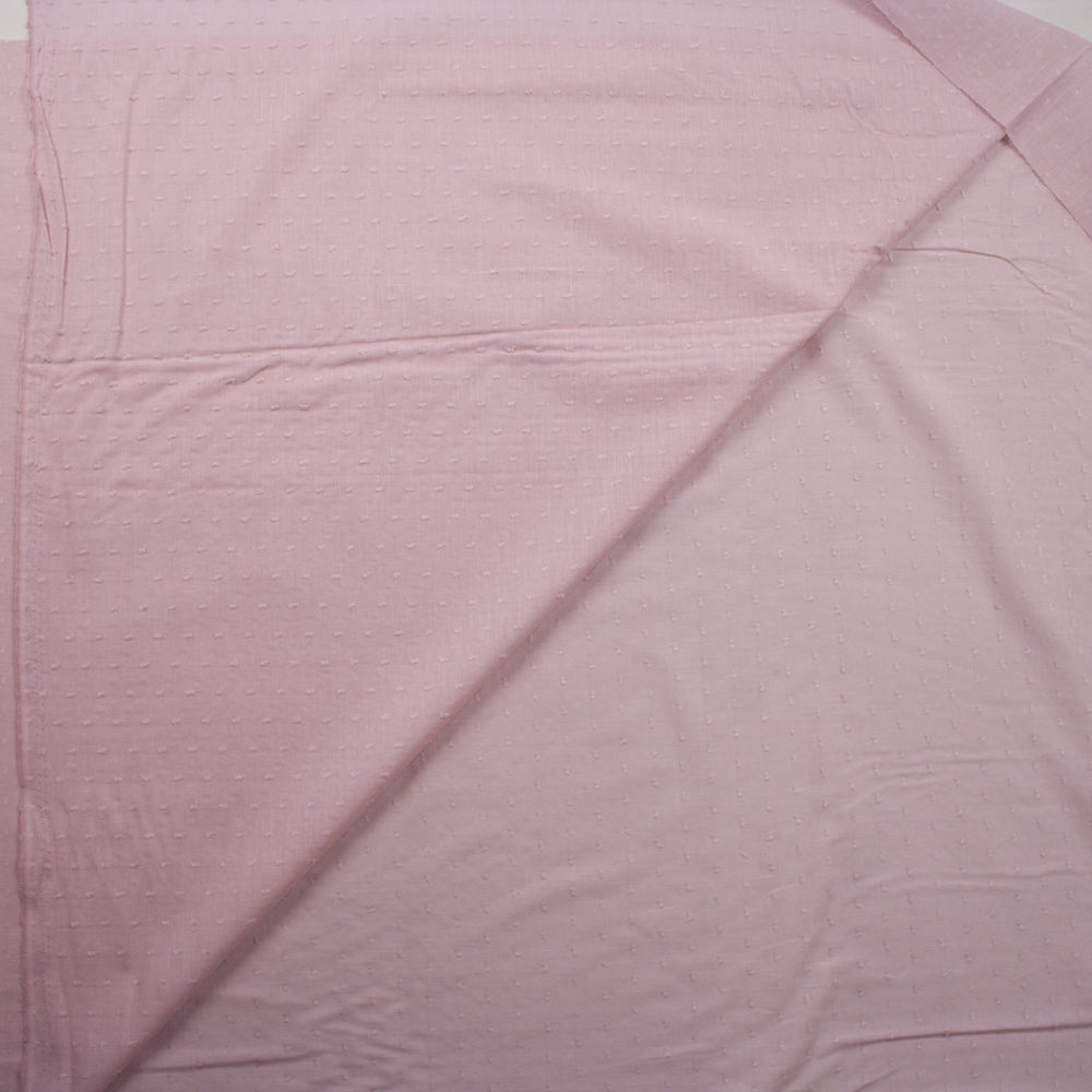Dusty Rose Swiss Dot Cotton Lawn Fabric By The Yard - Wide shot