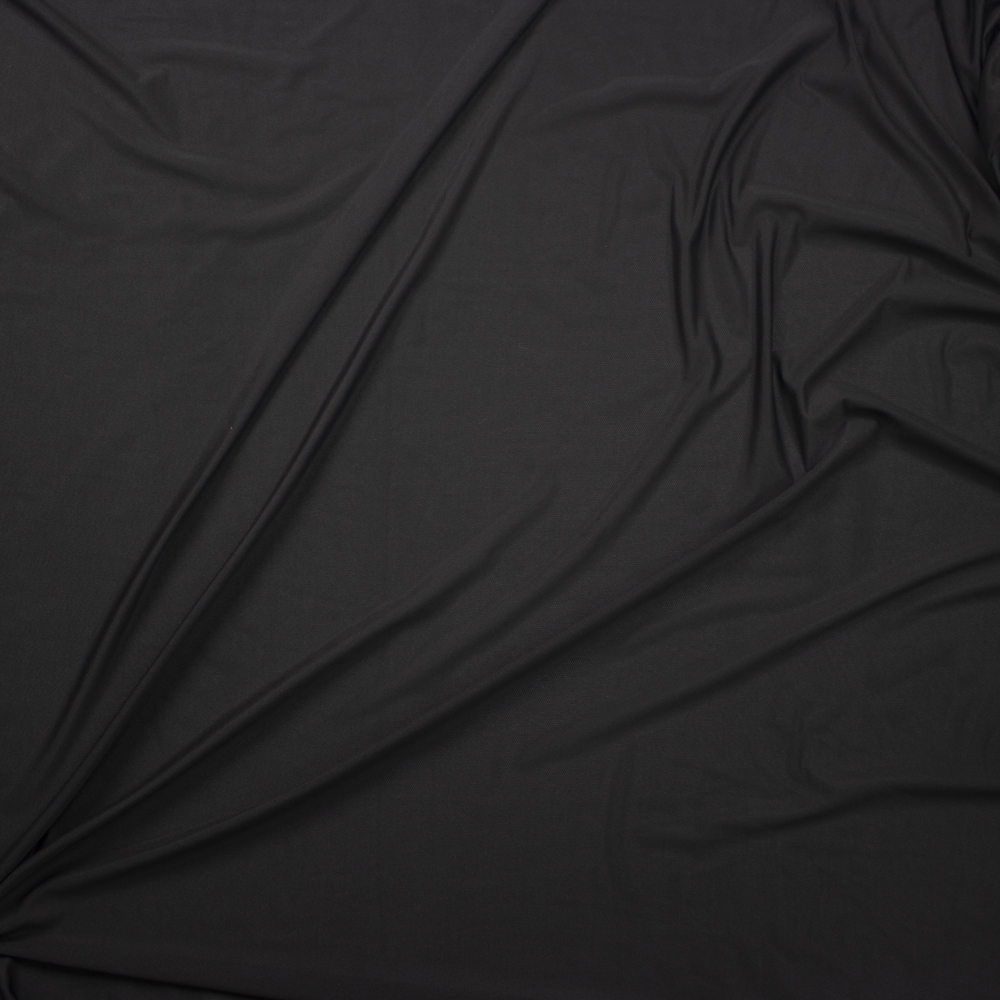 Black Moisture Wicking Designer Sports Mesh Fabric By The Yard - Wide shot