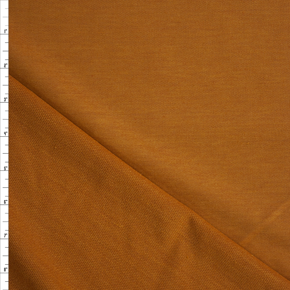 Dijon Solid Poly/Rayon French Terry Fabric By The Yard