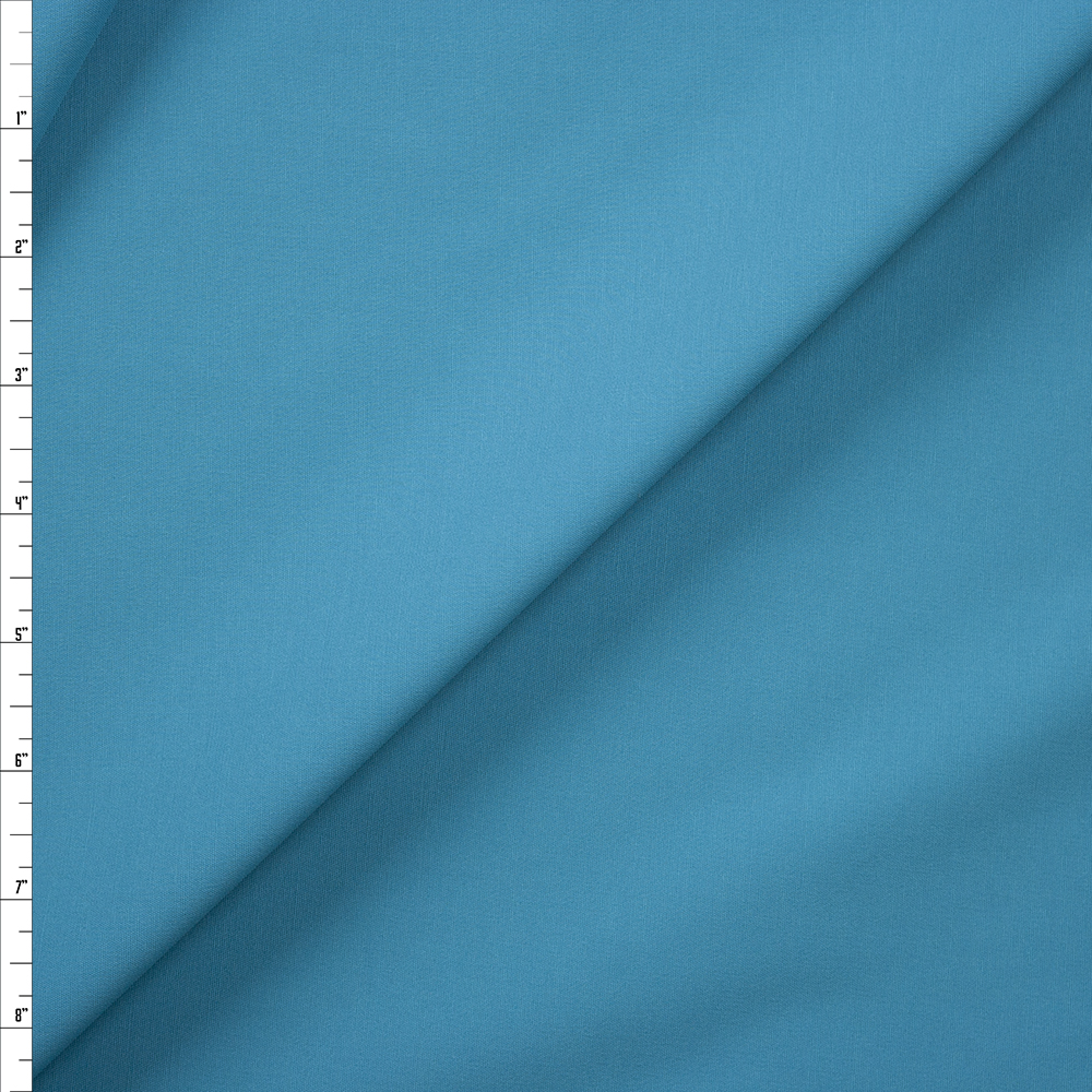 Turquoise Designer Stretch Midweight Poplin Fabric By The Yard