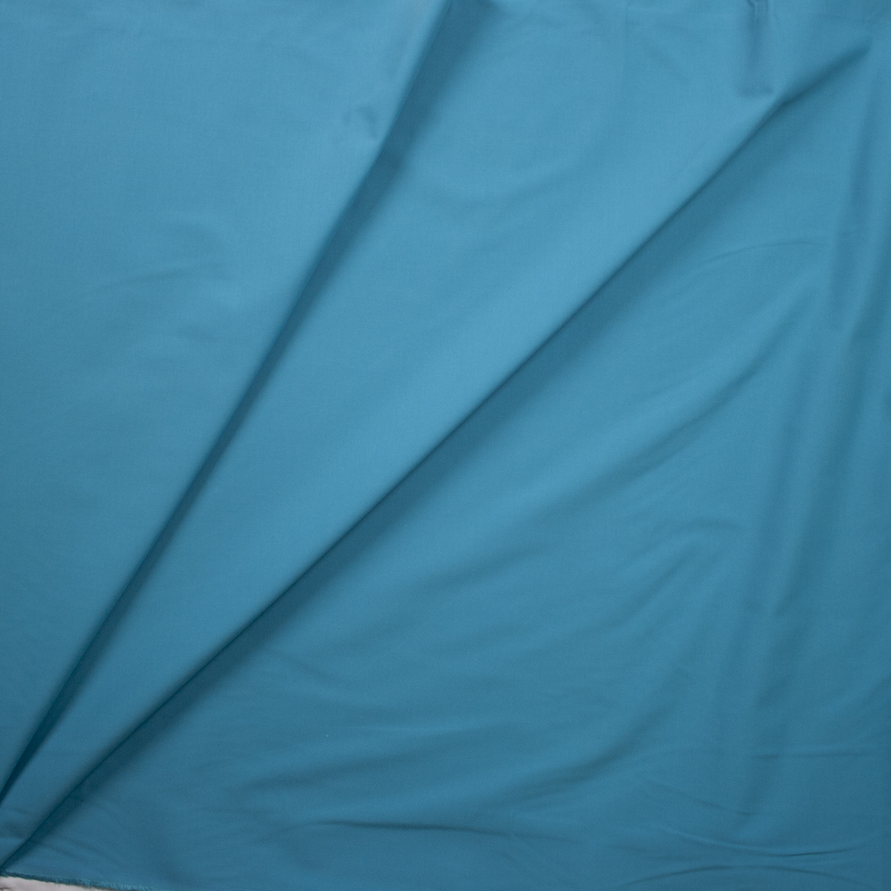 Turquoise Designer Stretch Midweight Poplin Fabric By The Yard - Wide shot