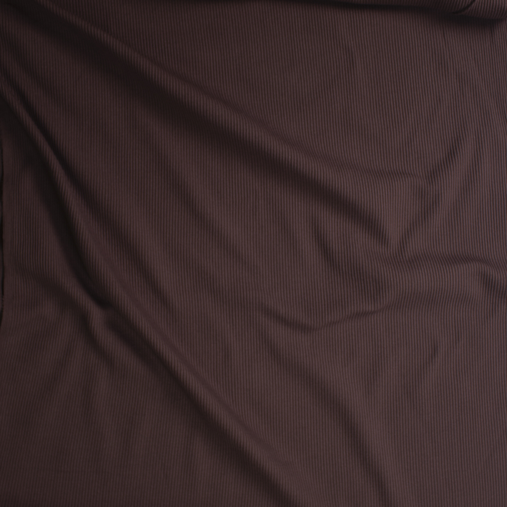 Brown Stretch Cotton Rib Knit Fabric By The Yard - Wide shot