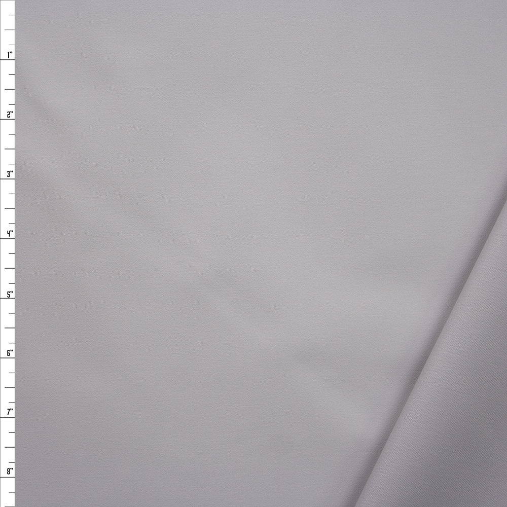 Light Grey Waxed Stretch Cotton Twill Fabric By The Yard