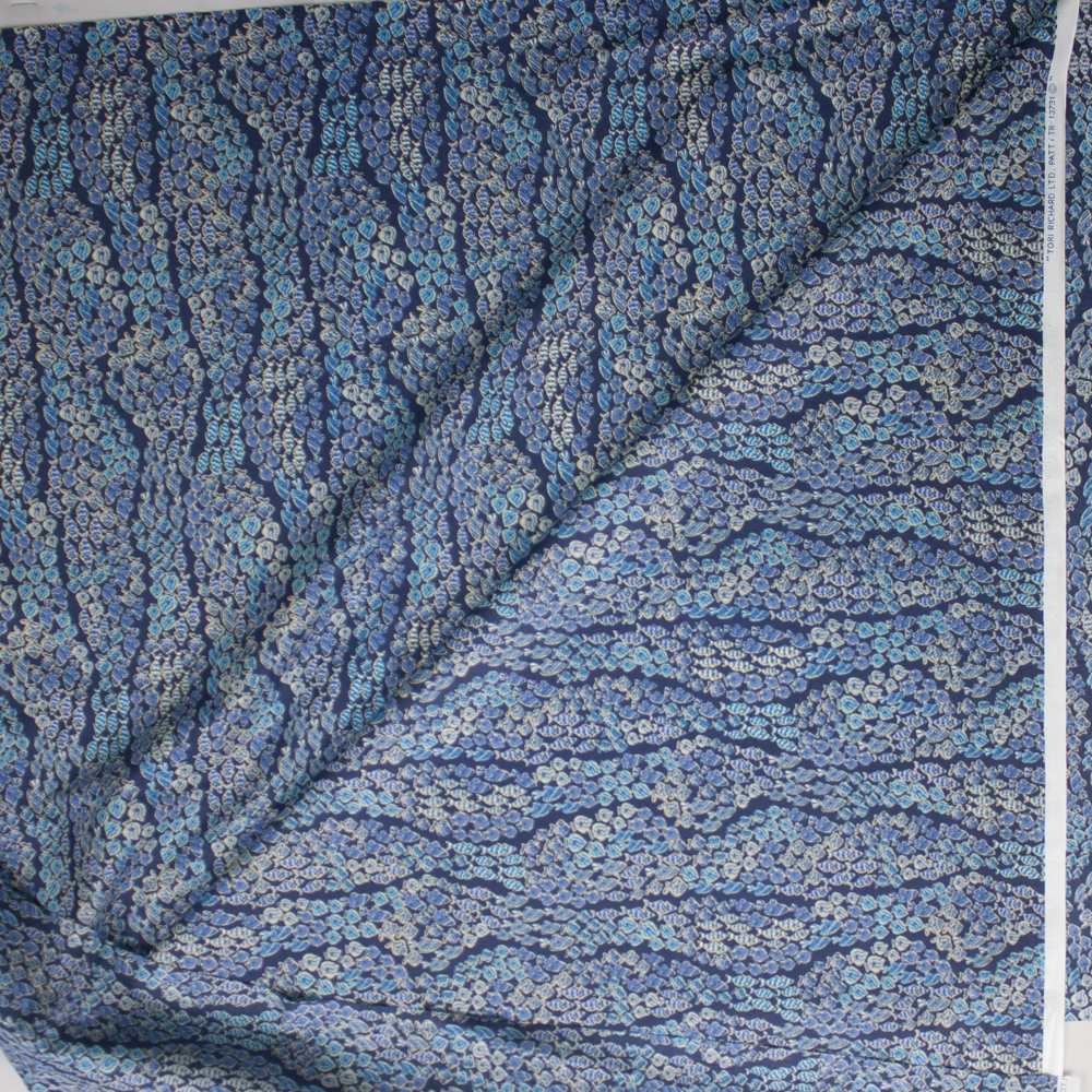 Horizontal Fish Stripes Designer Cotton Shirting from ‘Tori Richards’ Fabric By The Yard - Wide shot
