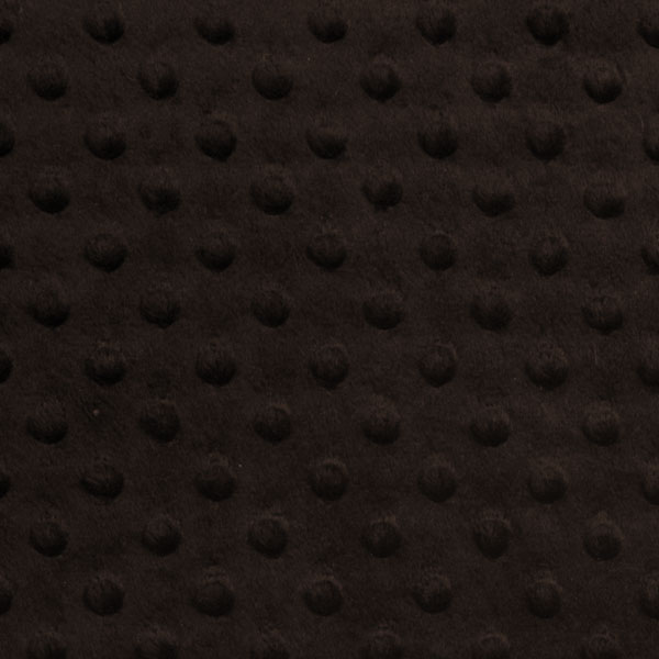 Chocolate Brown Minky Dot Faux Fur Fabric
