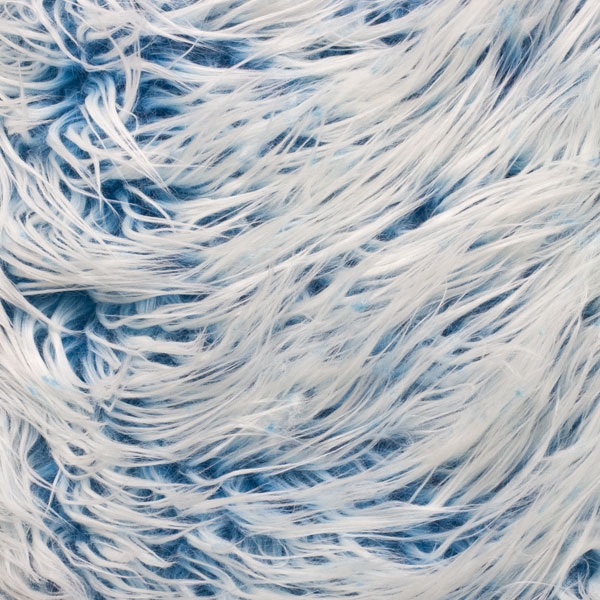 Blue Iced Faux Fur Fabric