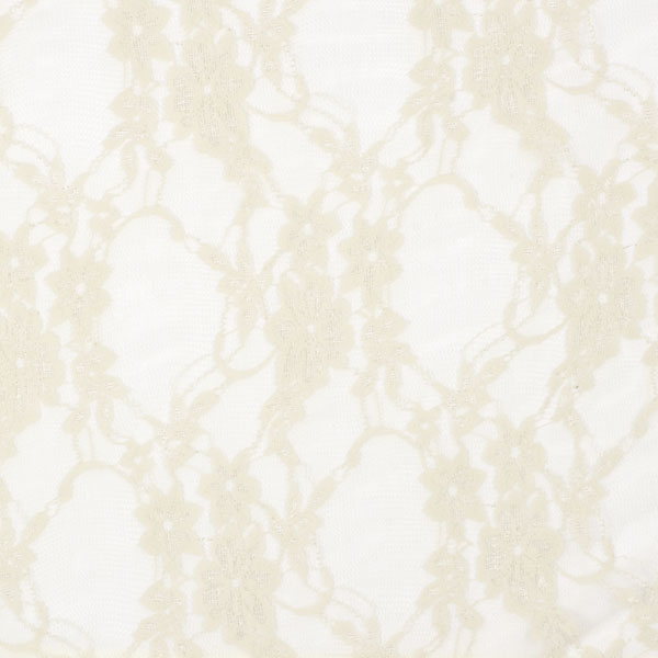 Ivory Floral Stretch Lace