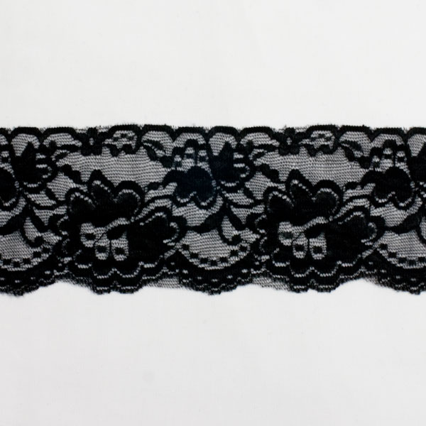 Black 3" Stretch Lace Trim