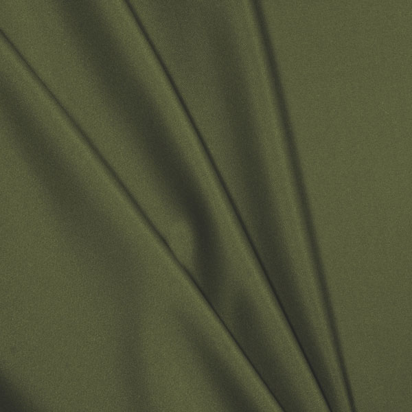 Olive Green Polyester Interlock Fabric