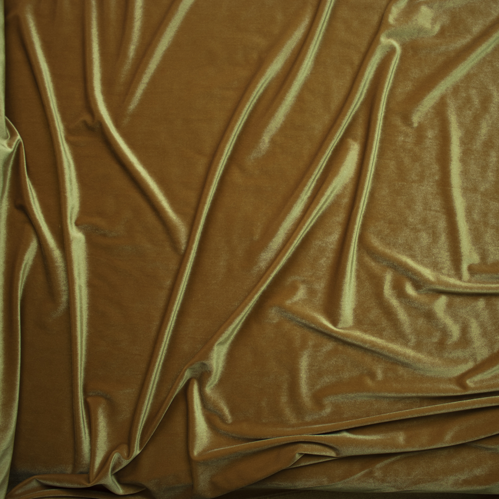 Gold 4-way Stretch Velvet By The Yard