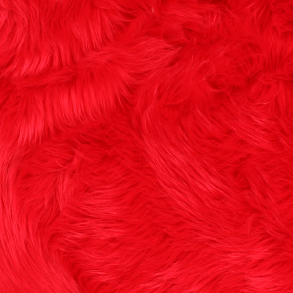 Fire Red Shag Faux Fur